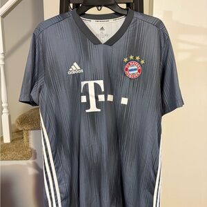 Adidas Gray Bayern Munich Jersey with V-Neck